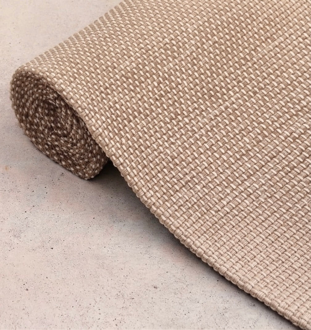 non toxic cotton yoga rug tan