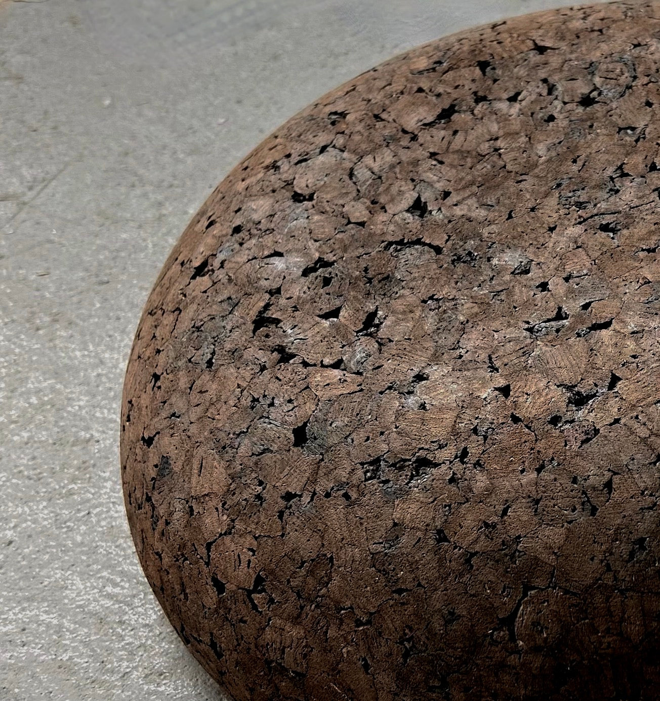 detail image of earth or brown colored meditation seat