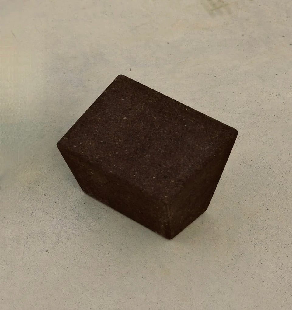 Rituil restorative yoga cork block for meditation breathwork and restorative yoga on concrete #color_earth