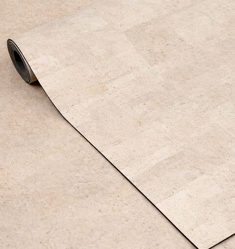 Cork yoga mat non-slip grip light color Rituil  #color_bone