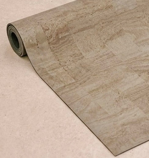 Cork yoga mat non-slip grip grey Rituil #color_stone