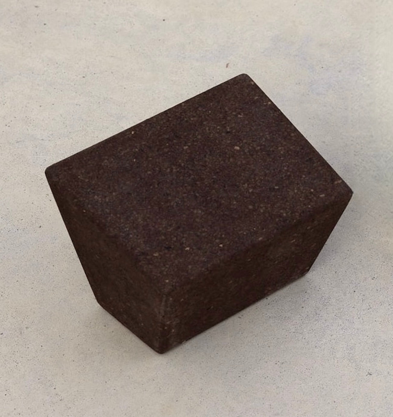 earth or brown restorative yoga block