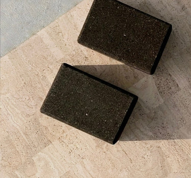 Rituil sustainable cream cork leather yoga mat featuring a non-slip, non-toxic, pvc free, textured surface with set of natural brown cork yoga blocks #color_bone